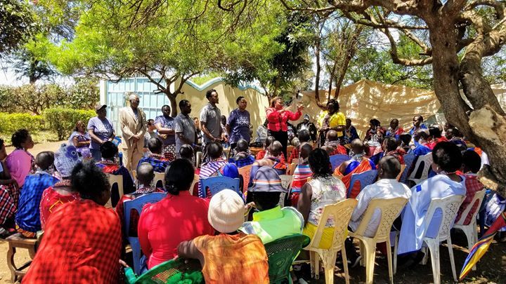 Parents and community members meeting together